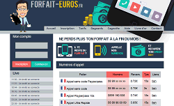 screenshot du site Forfait-Euros